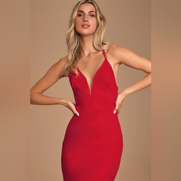 Lulus Amelia‎ Red Sleeveless Maxi Dress NWT sz S - Picture 3 of 11